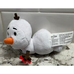 Disney Frozen Olaf Plush Stuffed‎ Animal Toy Laying Down Leaf Fall